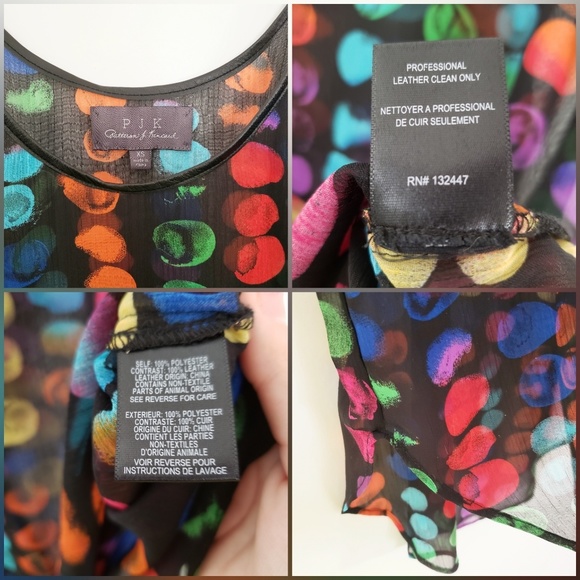 PJK Patterson J. Kincaid Sheer Polka Dot Top - Picture 4 of 8